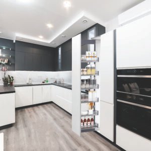 06- Aluminium Side Mounted Glass Tall Larder