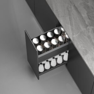 03- Aluminium Utility 2 Layers Pull Out Basket